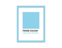 A5 Light Blue Picture Frame Fits A5 (14.8 X 21Cm - 5.8 X 8.3In) Poster, Photo, Artwork, Or Print. - thumbnail 3