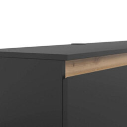 Heze Furniture Aryana Oak Detail Large Modern Tv Media Unit 230Cm  In Black & Artisan Oak - thumbnail 7