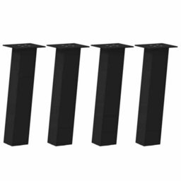 Berkfield Coffee Table Legs 4 Pcs Black 42 Cm Steel - thumbnail 2