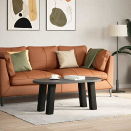 Berkfield Coffee Table Legs 4 Pcs Black 42 Cm Steel - thumbnail 3