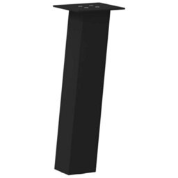 Berkfield Coffee Table Legs 4 Pcs Black 42 Cm Steel - thumbnail 4