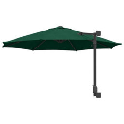 Berkfield Modern Garden Parasol Green, Black 248 X 248 X 148 Cm Polyester, Steel - thumbnail 6