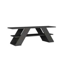 "Decortie Farfalla Modern Tv Unit Multimedia Centre Tvs Up To 48"" Anthracite Grey 120Cm" - thumbnail 2