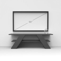 "Decortie Farfalla Modern Tv Unit Multimedia Centre Tvs Up To 48"" Anthracite Grey 120Cm" - thumbnail 7