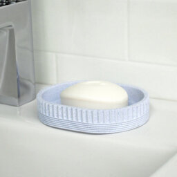 Showerdrape Tranquil Pale Blue Sparkle Bathroom Accessory Set -  - Soap Dish, Tumbler & Toothbrush Holder - thumbnail 3