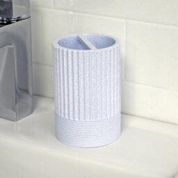Showerdrape Tranquil Pale Blue Sparkle Bathroom Accessory Set -  - Soap Dish, Tumbler & Toothbrush Holder - thumbnail 2