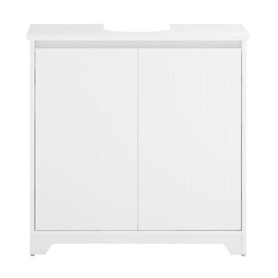 Sobuy Bzr108-Ii-W,under Sink Cabinet Vanity Unit Bathroom Storage Cabinet With 2 Doors Suitable For Pedestal Sinks - image 1