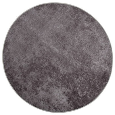 Berkfield Rug Washable 120 Cm Grey Anti Slip
