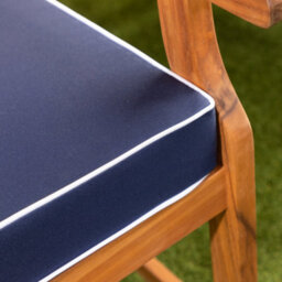 Alfresia Navy Blue Garden Bench 2 Seater Cushion, 110Cm Wide, Filled With Thick Luxury Foam - thumbnail 4