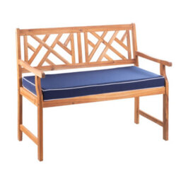 Alfresia Navy Blue Garden Bench 2 Seater Cushion, 110Cm Wide, Filled With Thick Luxury Foam - thumbnail 2