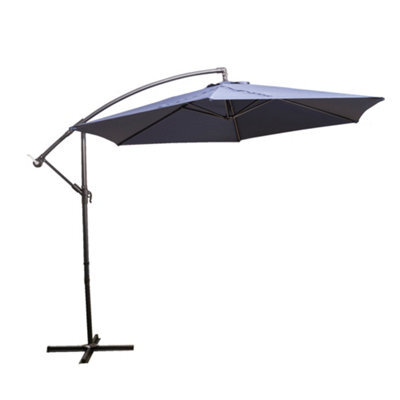 Alfresia Navy Blue 3 Metre Garden Cantilever Parasol With Crank Handle & Tilt - image 1