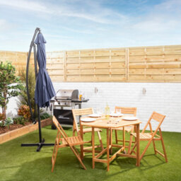 Alfresia Navy Blue 3 Metre Garden Cantilever Parasol With Crank Handle & Tilt - thumbnail 3