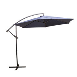 Alfresia Navy Blue 3 Metre Garden Cantilever Parasol With Crank Handle & Tilt - thumbnail 1