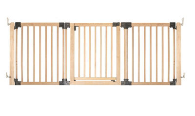 Safetots Wooden Multi Panel Room Divider, Up To 216Cm, Natural Wood, 76Cm Tall, Flexible Room Divider For Baby And Toddler - image 1