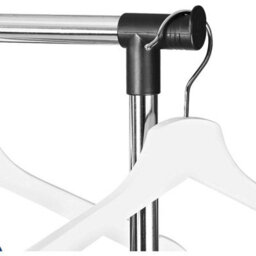 Double Clothes Rail Rack Garment Hanging Display Stand With Shelves - thumbnail 5