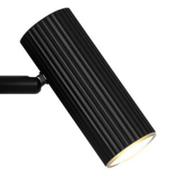 Nordlux Vico Indoor Wall Light Black Metal Sensor Gu10 Ribbed - Plug In Or Mains Powered , Ip20 - thumbnail 4