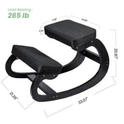 Black Ergonomic Kneeling Chair Comfortable Thick Cushion Relieving Back And Neck Pain - thumbnail 5