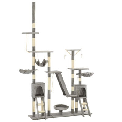 Vidaxl Cat Tree With Sisal Scratching Posts 230-250 Cm Grey - image 1