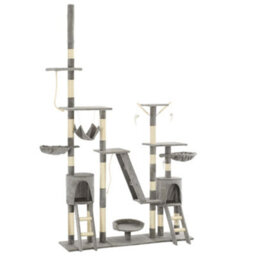 Vidaxl Cat Tree With Sisal Scratching Posts 230-250 Cm Grey - thumbnail 1