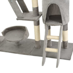Vidaxl Cat Tree With Sisal Scratching Posts 230-250 Cm Grey - thumbnail 7