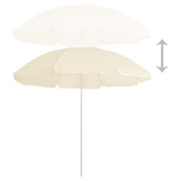 Berkfield Elegant Outdoor Parasol  With Steel Pole Sand 180 Cm - thumbnail 1