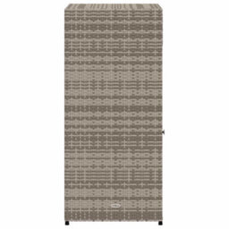 Walplus Garden Storage Cabinet Grey 55X55X111 Cm Poly Rattan - thumbnail 8