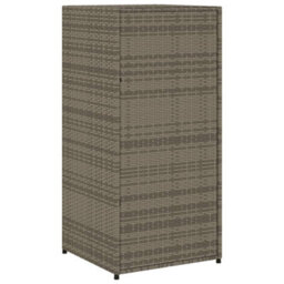 Walplus Garden Storage Cabinet Grey 55X55X111 Cm Poly Rattan - thumbnail 9