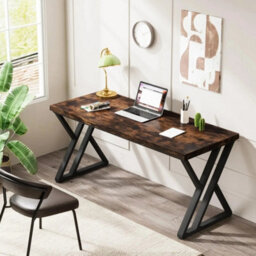 Writing Computer Desk Heavy Duty Z-Shaped Metal Leg Home Office Table - thumbnail 3