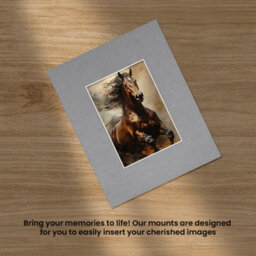 Ak Frames 10X8 Mid Grey Picture Mounts To Fit 7X5 Aperture Size - Mount Board Only (No Frame Included) - thumbnail 5