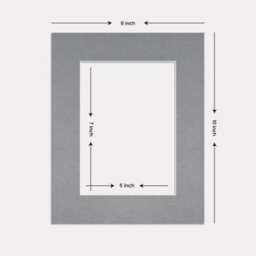 Ak Frames 10X8 Mid Grey Picture Mounts To Fit 7X5 Aperture Size - Mount Board Only (No Frame Included) - thumbnail 3