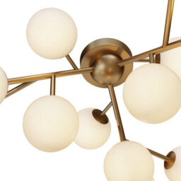 Luminosa Lighting Luminosa Maytoni Dallas Modern 12 Light Globe Ceiling Light Gold, Cognac Shade, G9 - thumbnail 4