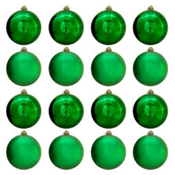 Christmas Tree World 15Cm Green Bauble Set Shiny/matt (20 Pc) - thumbnail 3