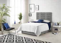 Somnior Beds Somnior Bliss Linen Silver 5Ft Memory Foam Divan Bed With 4 Drawers, Mattress & Headboard - King - thumbnail 1