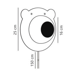 Nordlux Brunabear Metal Wall Light  Brown,plug In Or Mains - thumbnail 9
