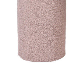 Wyld And Coco Luxehome Beige Boucle Footstool Pouffe With Upholstered Legs, W43 X D43 X H38Cm - thumbnail 6