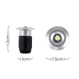 Valuelights 10 Pack Ip67 Rated 15mm Warm White Led Round Decking Kitchen Plinth Lights With 3M Extension - thumbnail 6