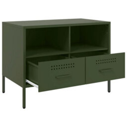 Berkfield Tv Cabinet Olive Green 68X39X50.5 Cm Steel - thumbnail 9