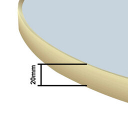 AVER-GROWTH 40Cm Round Mirror Gold Metal Frame Bathroom Mirrors Wall Mounted For Home Decor Dressing Makeup Circular Bedroom Living Room - thumbnail 4