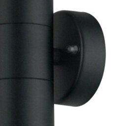 Set Of 2 Modern Black Up Down Twin Ip44 Outdoor Wall Lights Porch - thumbnail 3
