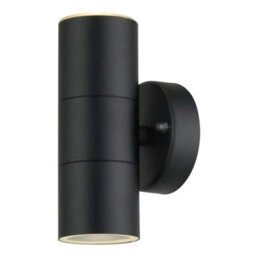 Set Of 2 Modern Black Up Down Twin Ip44 Outdoor Wall Lights Porch - thumbnail 4