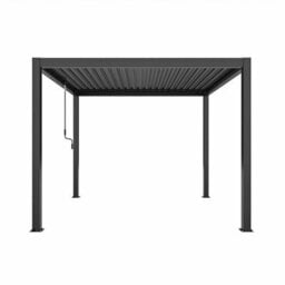 Primrose Living Primrose Charcoal Pergola With Steel Louvered Shutter Roof 3M X 4M - thumbnail 5