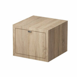 Affine 500mm Countertop Bathroom Vanity Unit Fluted Basin Sink Wall Hung Soft Close Oak - thumbnail 4