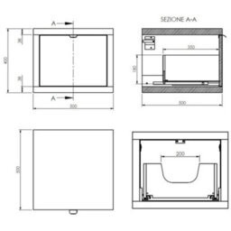 Affine 500mm Countertop Bathroom Vanity Unit Fluted Basin Sink Wall Hung Soft Close Oak - thumbnail 7