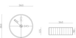 Affine 500mm Countertop Bathroom Vanity Unit Fluted Basin Sink Wall Hung Soft Close Oak - thumbnail 8