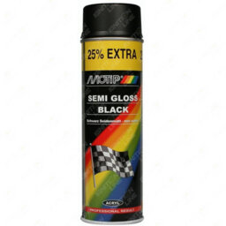 Motip Semi Gloss Black Satin Metal Wood Glass Plastic 500Ml