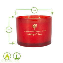 Nicola Spring Patchouli & Rosewood Scented Candle 350G 38H Natural Double Wick Soy Wax Aromatherapy Candle Home Fragrance - thumbnail 3