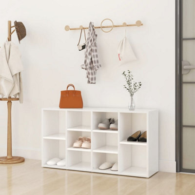 Berkfield Shoe Bench White 103X30X54.5 Cm Engineered Wood - image 1