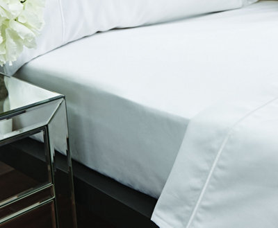 Bianca Fine Linens Bedroom Luxury 800 Thread Count Cotton Sateen Fitted Sheet 36Cm Depth White - image 1