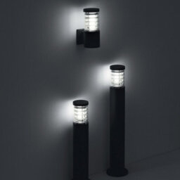 Ideal Lux Tronco 1 Light Outdoor Tall Bollard Anthracite Ip44, E27 - thumbnail 2