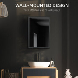 Kleankin Wall Mounted Bathroom Cabinet With Mirror And Storage Shelves - thumbnail 7